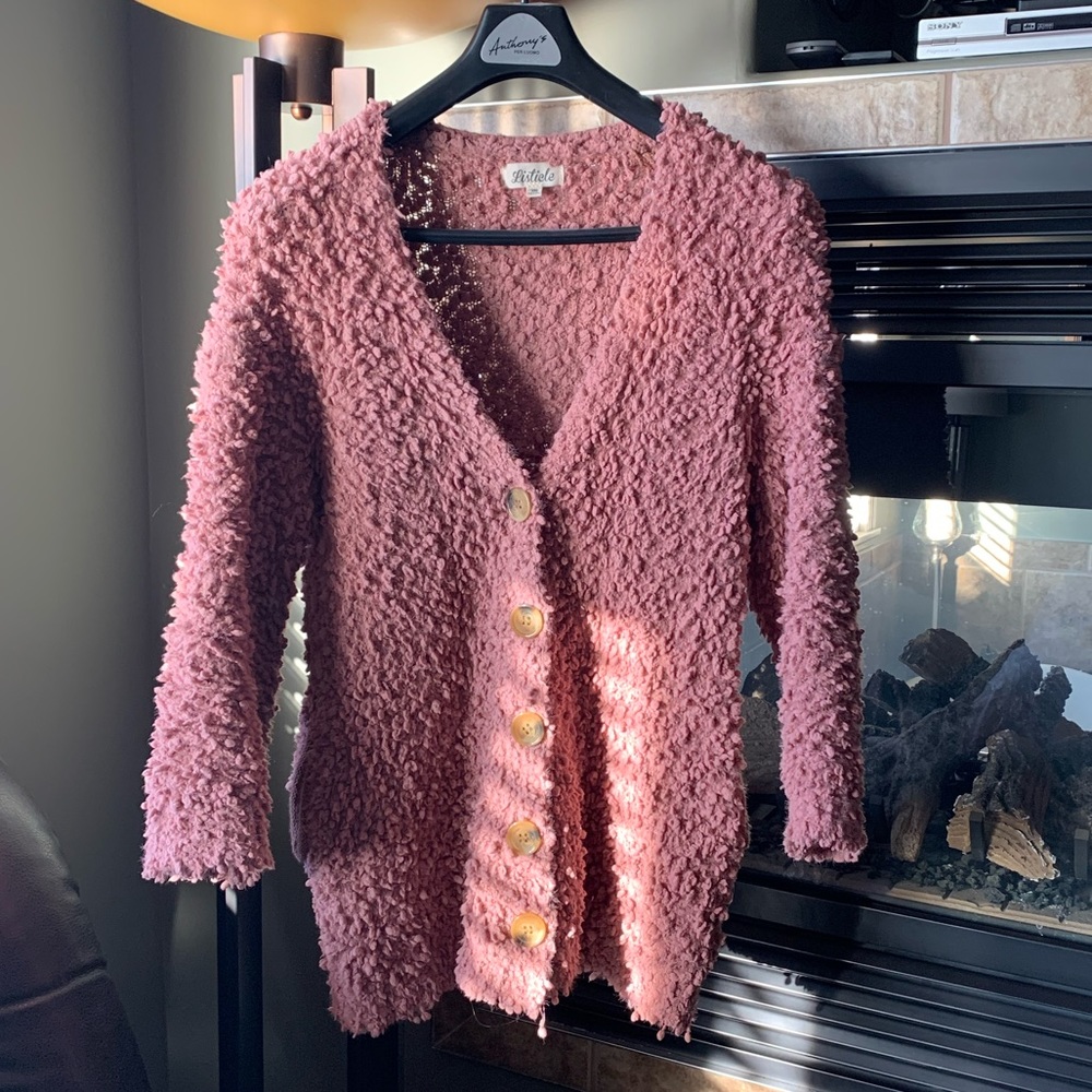 Listicle Ash Rose Cardigan Sweater - Picture 2 of 5